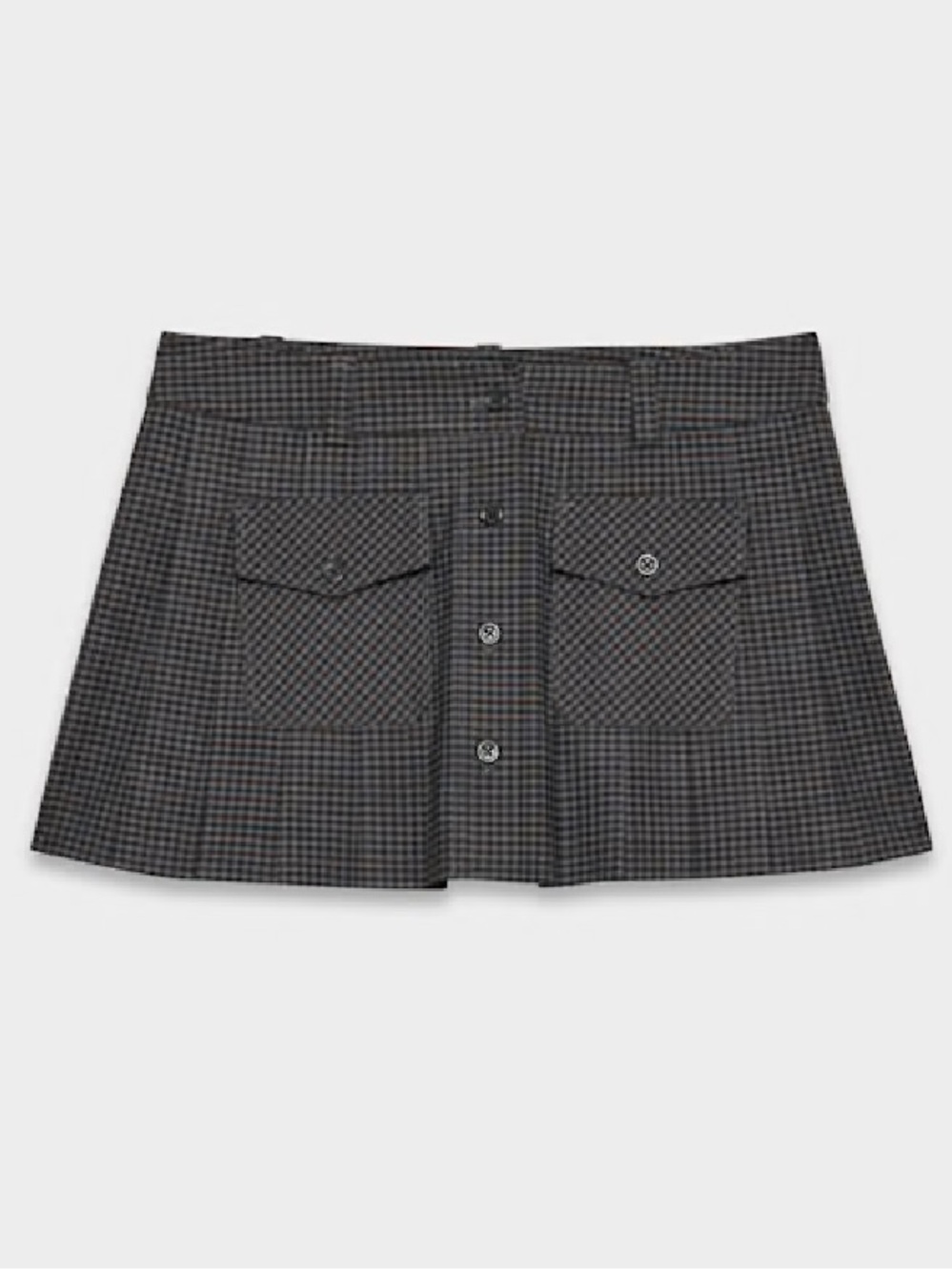 Checkered Mini Skirt in Black NWT